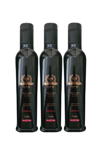 Arbequina Set of 3 Extra Virgin Olive Oil 250ml Cold Pressed 0.1% Acid