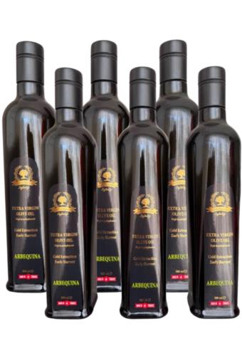 Ekim 2024 Hasatı 6x500ml 3 Litre Arbequina, 0.2 Asitli, Erken Hasat Soğuk Sıkım Naturel Sızma Zeytinyağı