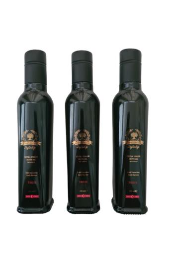 Trilye 250 ml Set of 3 Early Harvest Olive Oil Cold Pressed 0.2% Acid
